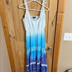 J. Glee Blue and Purple Ombre Maxi Dress